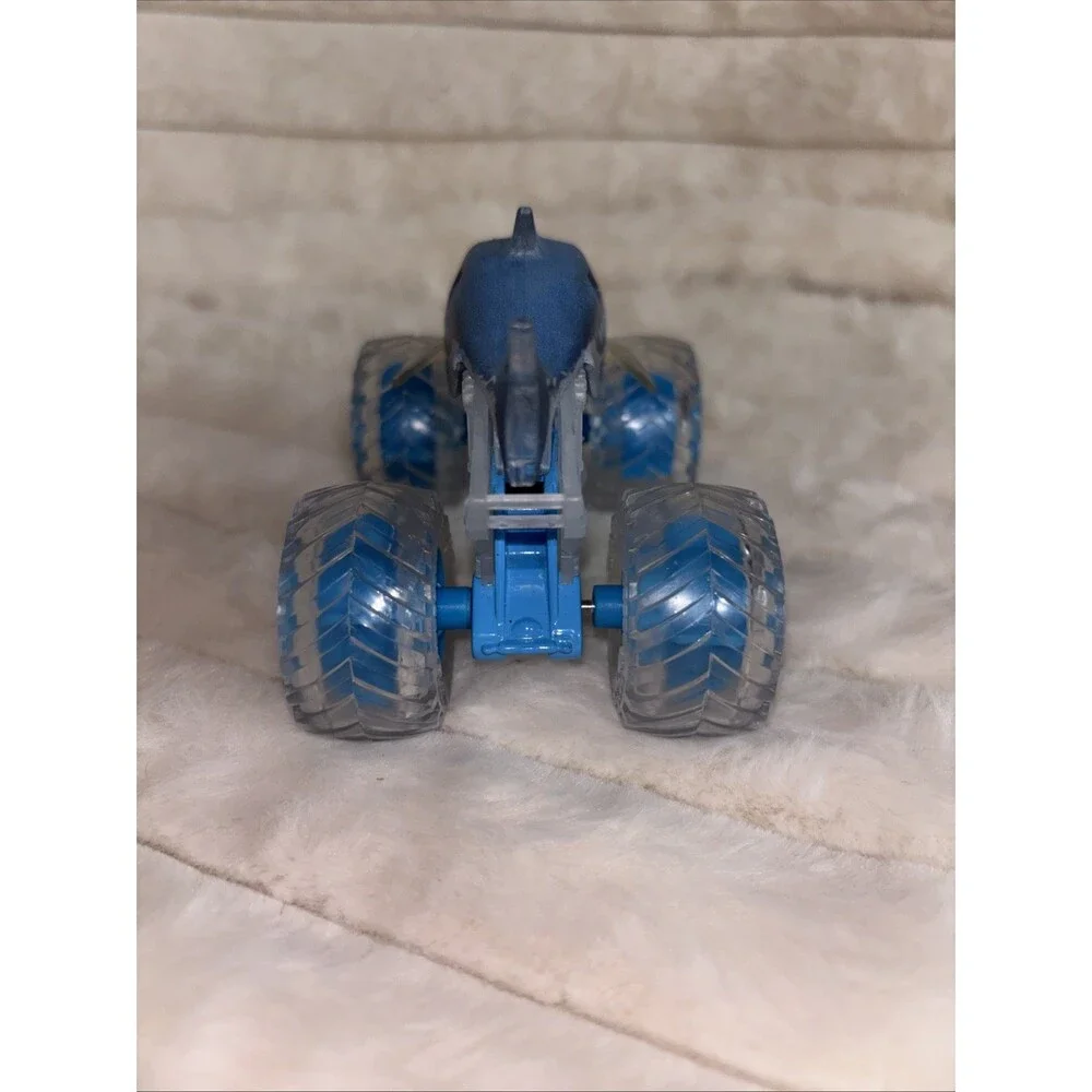 Monster Jam Megalodon Shark Monster Truck 1:64 Scale Clear Ice Tires Translucent
